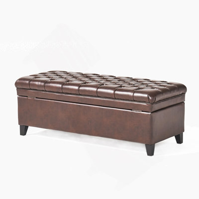 Banc de rangement en similicuir Ayia