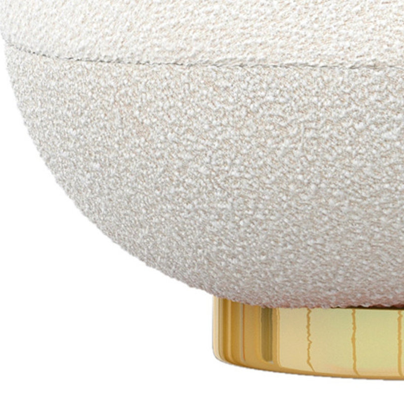 Fauteuil de chambre blanc et doré Gracie Mills