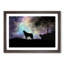 Howling Wolf with a Galaxy Forest in Abstract - Picture Frame Painting Print-55763619-55763618