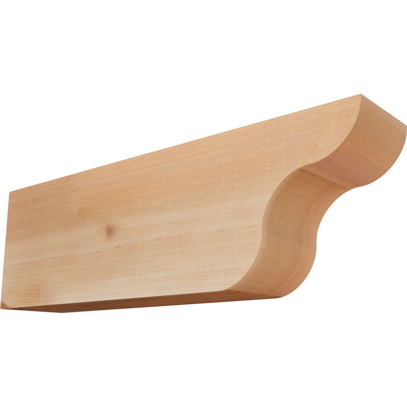 Queue de chevron lisse Carmel, Cèdre rouge de l'Ouest, H 6 po x l 3 1/2 po x L 18 po
