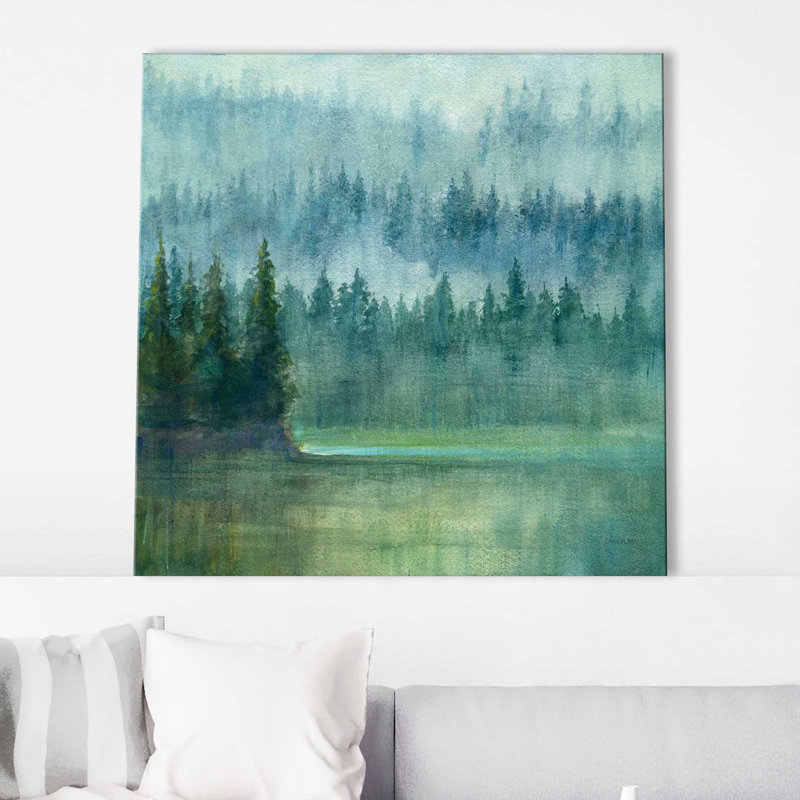 Autour de la pointe - peinture, L 18 po x H 18 po, Toile tendue