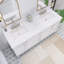 72,6 po X P 22,4 po P x 34 po Meuble-lavabo autoportant H blanc avec plateau en pierre blanche