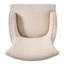 Chaise avec accoudoirs avec siège en tissu beige pour de longues heures de confort