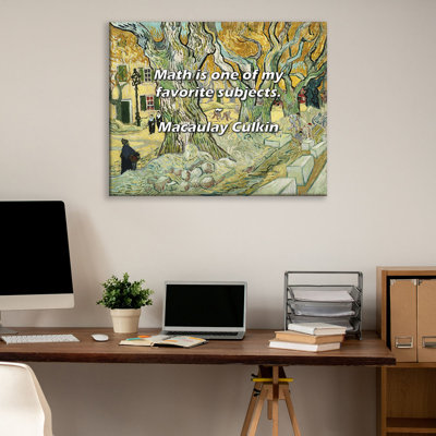Artsy Quote "Math is one of my favorite subjects." By Macaulay Culkin Gallery Wrapped Canvas