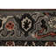 Tapis oriental en laine noir / gris