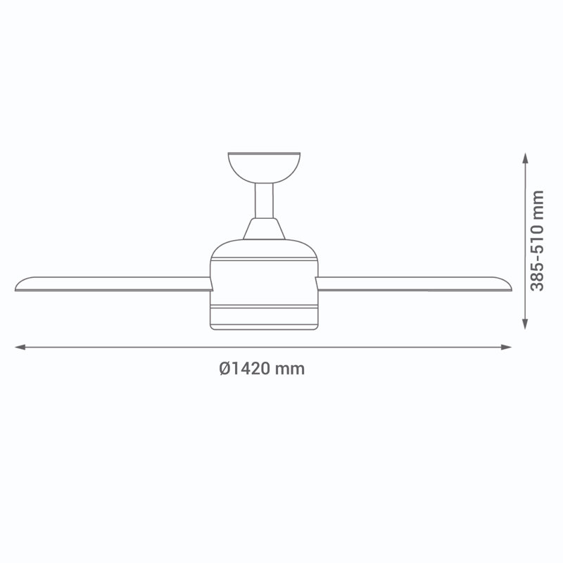 Bilodeau 142cm Ceiling Fan with LED Lights