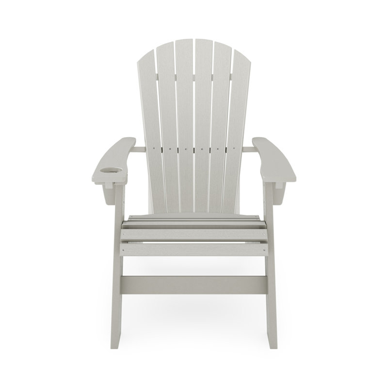 Chaise Adirondack gris foncé - Bois en polyéthylène haute densité robuste pour la piscine, Gris foncé