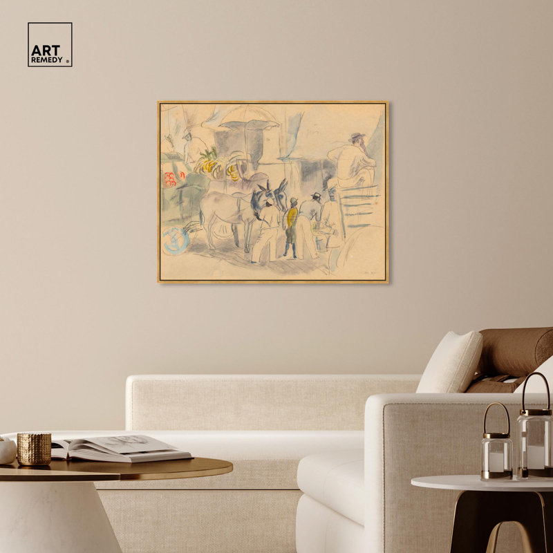 Havane 1915-1920, reproduction d'art sur toile par Art Remedy, H 37 po x l 46 po, Cadre flottant doré