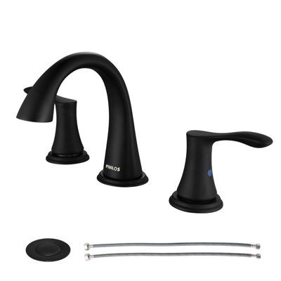 Widespread 2-handle Bathroom Faucet with Drain Assembly