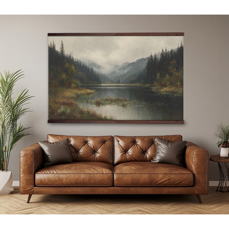 Art mural sur toile Misty Mountain, H 32 po x l 48 po