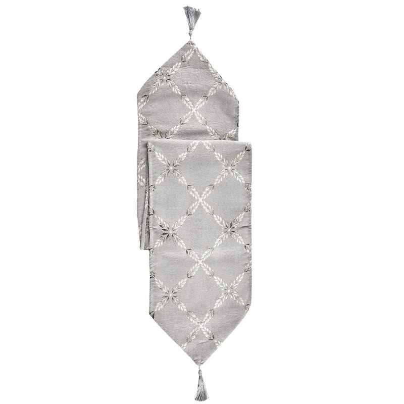 Geometric Table Runner, Burgundy