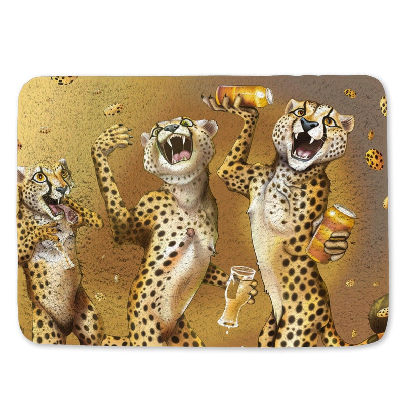 Eabha Microfiber / Microsuede Non-Slip Bath Mat, 21"W x 34"L