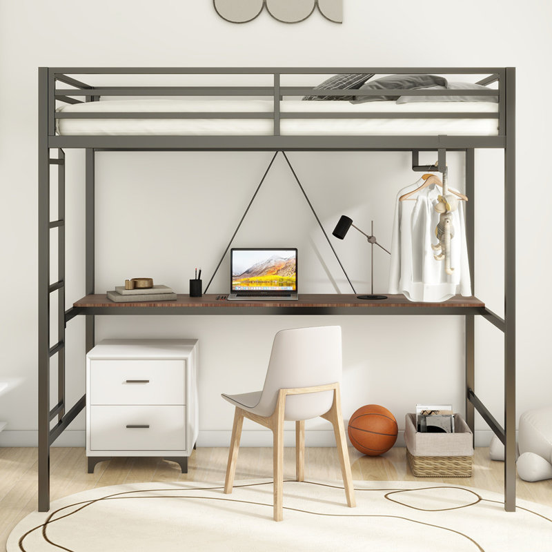 Alton Twin Loft Bed With Desk