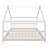 Full Size House Bed Wood Bed, White-112081970-112081972