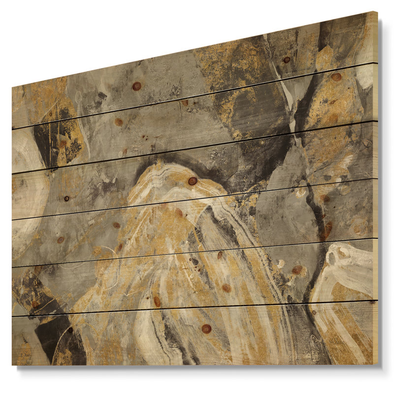 « painting stone », reproduction d’impression sur bois, H 20 po x l 20 po x P 1 po