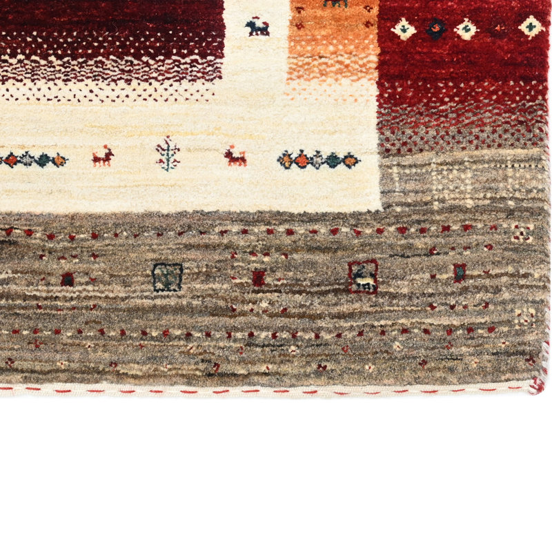 Brown Traditional Gabbeh Wool Rug