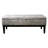 Storage Bench, 48"L x 20.5"W x 19.5"H, Dual Lift, Old-World Print | Black | Wood