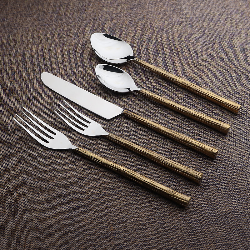Mercer41 Sundance Flatware, 5-Pc. Place Setting, Vintage Gold