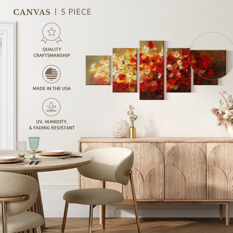 Bouquet de fleurs, H 24 po x l 55 po