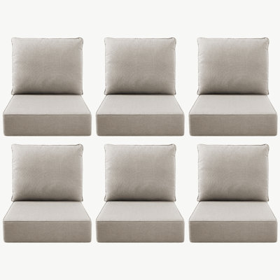 Zopitonia Outdoor Deep Seating Cushions For Swivel Gliders And Armchairs (Set Of 6)