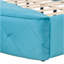 Lit plateforme tapissier grand en velours avec tête de lit à oreilles et 1 grand tiroir, 2 tabourets de rangement latéraux (bleu)-739624863