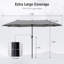 396.2cm X 198.1cm Rectangular Market Parasol-888690443