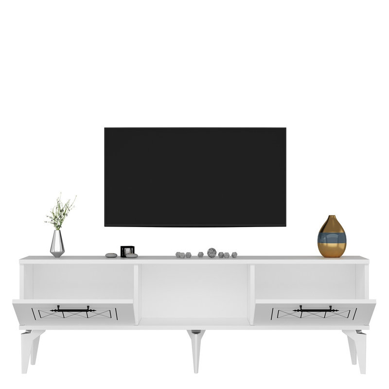 Burkinshaw Unfinished TV Stand for TVs up to 65", White