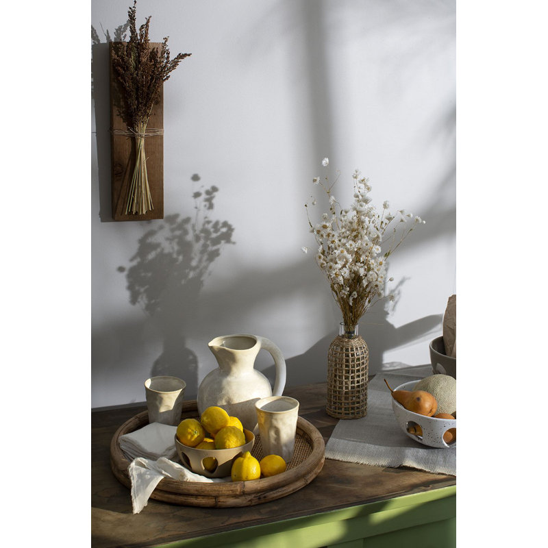 Attie Rattan Tray, 2" H x 20" W x 20" D