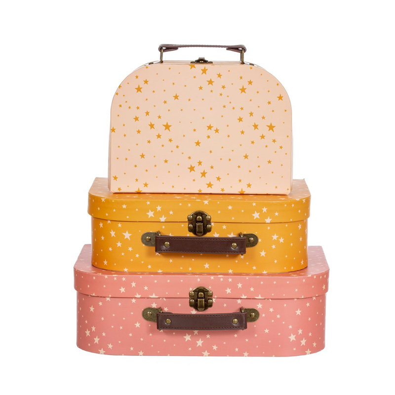 Battaglia 3 Piece Faux Leather Decorative Box Set