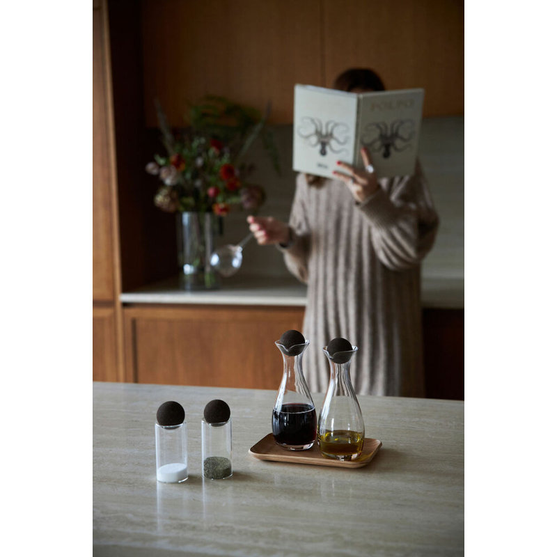 Ensemble salière et poivrière en verre
