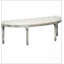 Banc en demi-cercle de bout de lit avec design capitonné, banc de hall d'entrée de chambre rembourré