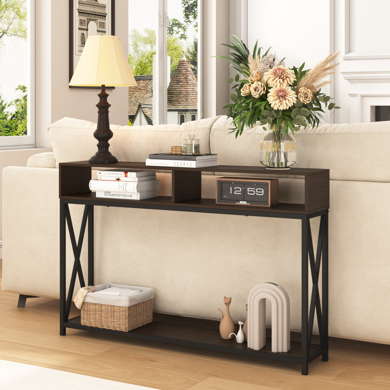 Table d'appoint, console, vestibule, étroit, canapé, salon