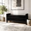 Banc de rangement capitonné avec garniture cloutée et accoudoirs-133953874