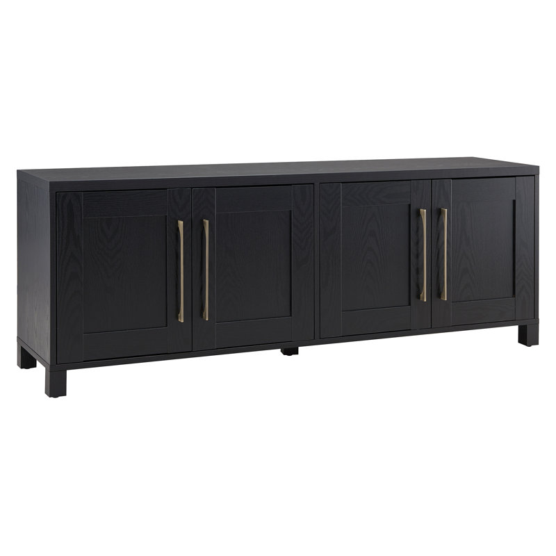Chabot Rectangular TV Stand for TV's up to 75" in Black Grain, Black Grain
