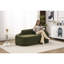 Chaise longue incurvée à compression, chenille, avec oreiller intégré, 3 en 1, polyvalente, assise profonde, aucun assemblage requis, pour chambre à coucher, lit moderne, 2 places, idéale pour les petits espaces, design, montage rapide