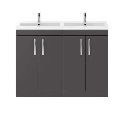 Athena 1205 mm Freestanding Double Vanity with Integrated Basin
