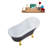 55" Streamline Clawfoot Soaking Acrylic Bathtub With Drain, Clawfeet, and Bamboo Tray-90730277-66365976