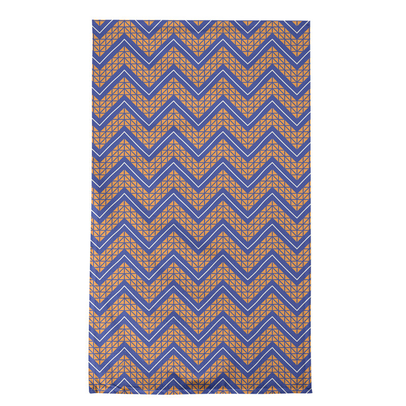 Stephenie Tea Towel Kitchen Towel, Blue/Brown/White, Cotton Twill