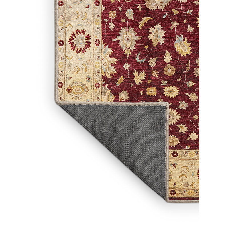 Tapis beige / rouge Furley, Rectangle 5 pi x 7 pi