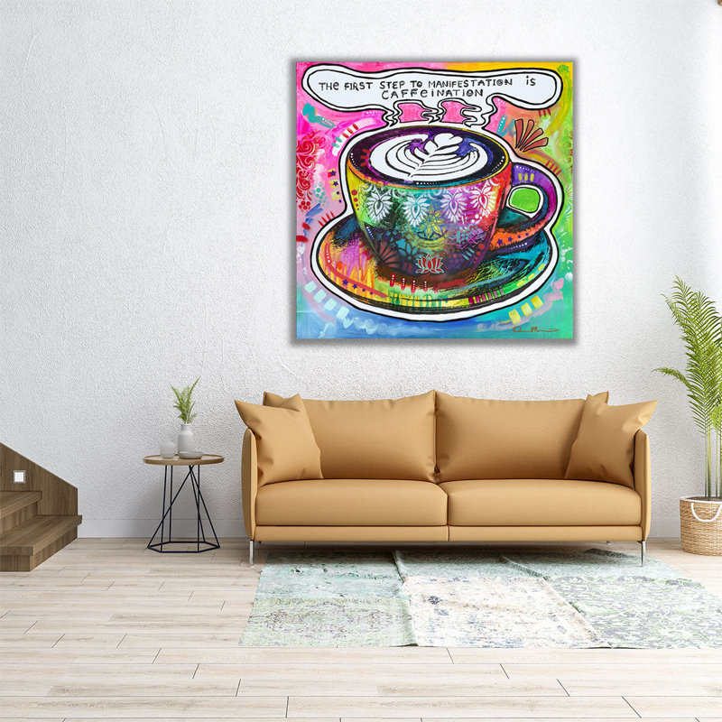 «Caffeination», reproduction d'art sur toile, 12" H x 12" W