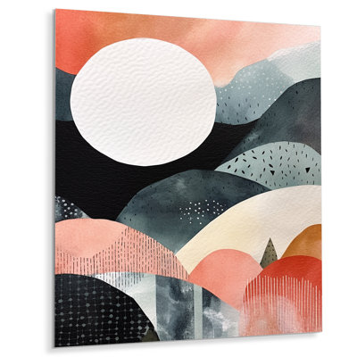 «Nordic Elegance Bold Landscape», impression d'art mural scandinave en métal