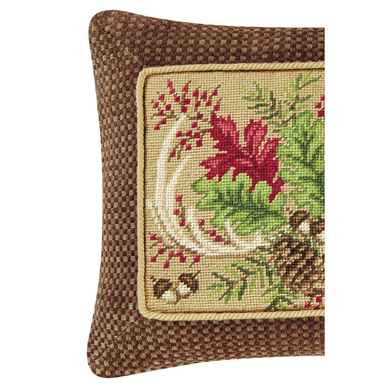Alpine Lodge Needlepoint Pillow
