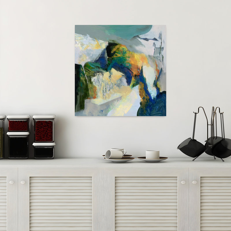 Iceberg, art contemporain abstrait, H 18 po x l 18 po