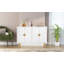 Buffet moderne 47,8 po avec 4 portes à motif en relief pour la cuisine et le salon-1038954087