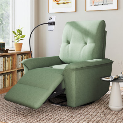 Chaise berçante inclinable électrique pivotante 270 ° avec support pour téléphone