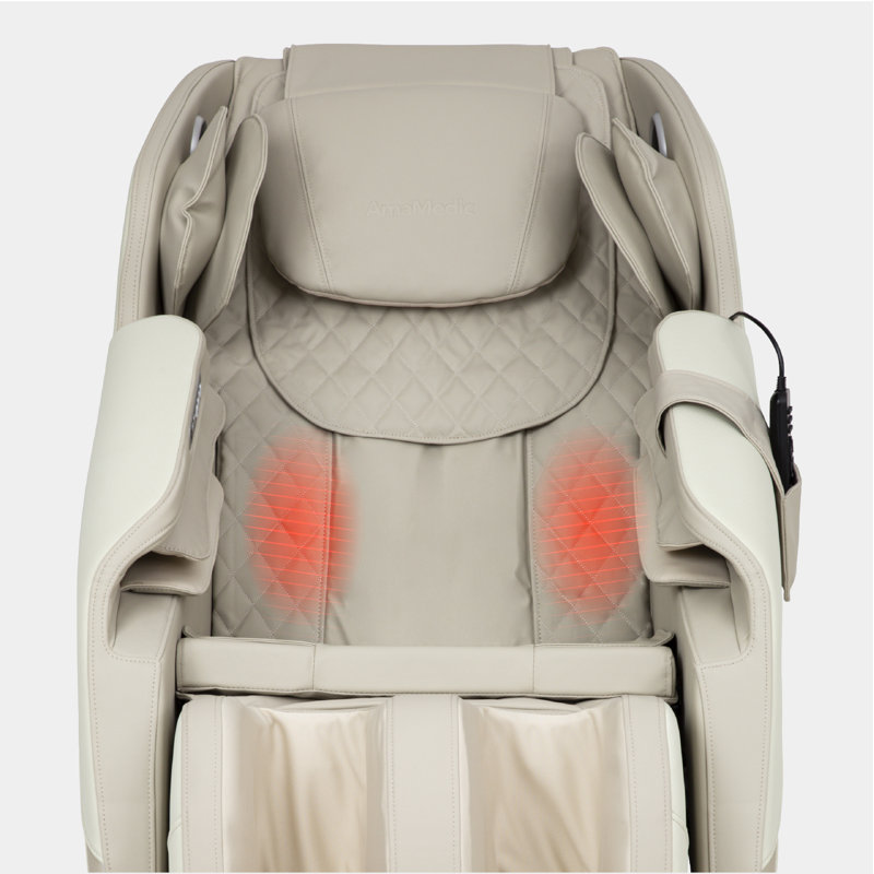 Deluxe Black Faux Leather Massage Chair with Zero Gravity