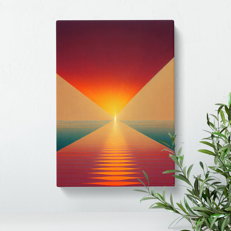 Awesome Abstract Sunset - Wrapped Canvas, 50cm H x 35cm W x 3cm D