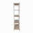 47X16.5X75" Distressed Five-Tiered Wooden Shelving Unit With Ornate Cut-Out Design, Brown/White