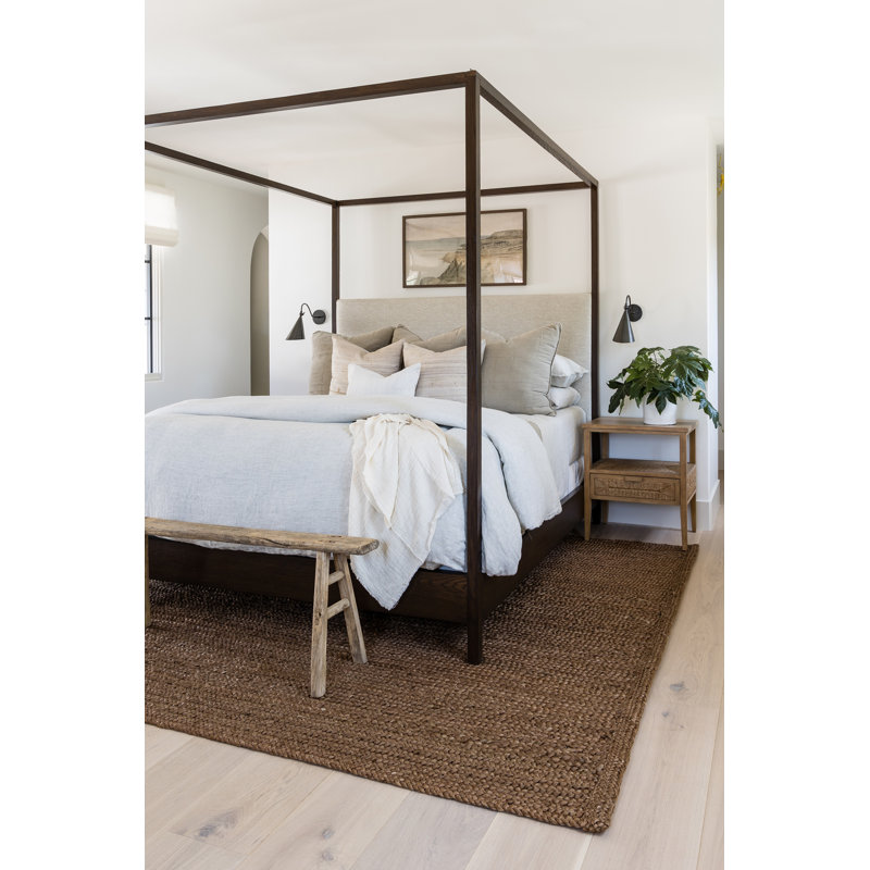 Jute / Sisal Area Rug in Brown, Rectangle 8' x 11', Dark Brown