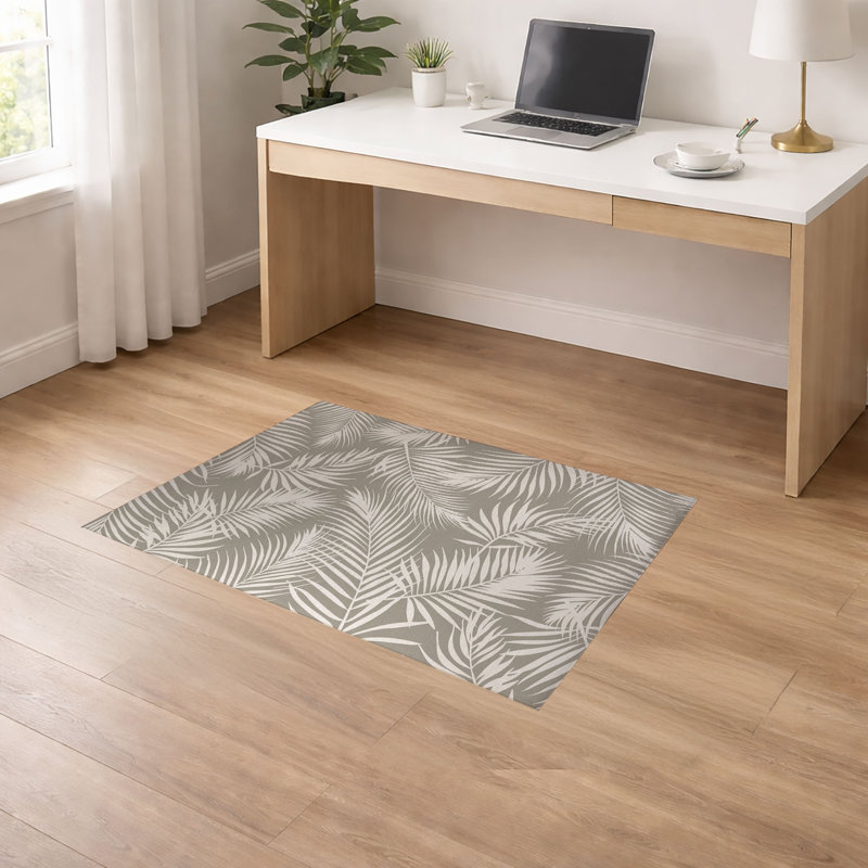 Tapis de bureau léger antidérapant Waving Palms, L 36 po x P 24 po, Taupe